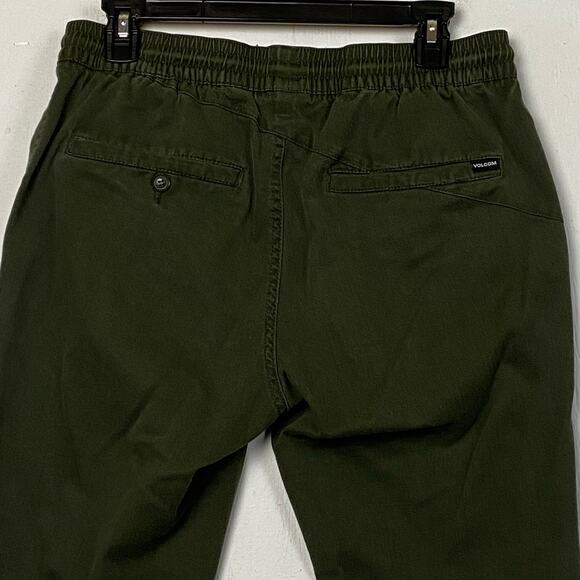 Volcom Frickin Slim Dark Green Joggers Size Medium - Picture 11 of 14